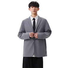 黑色休闲西装外套春季宽松百搭高级感单西上衣男XZ309JK8629P85，男装西服套装，星座309（原A406）