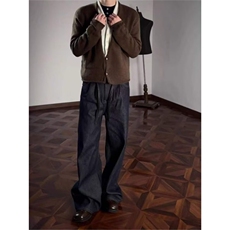 衬衣领2025年春季新款厚外套大码翻领套头撞色拼接上衣减龄潮，男装衬衫，星座506A