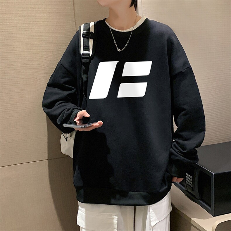 圆领卫衣男超大码胖子肥佬大号长袖t恤S6435-P28图片