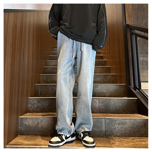 K1223-p35-控58 oversize cleanfit牛仔裤褶皱直筒裤老爹裤长裤图片