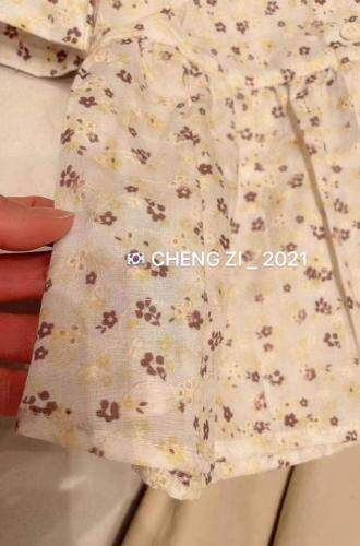 「现货」夏季新款刺绣小花上衣+棉布半裙，女装半身裙，cheng zi