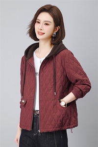 长期现货2026春秋装新款韩版时尚夹棉宽松连帽休闲棉服连帽外套女图片