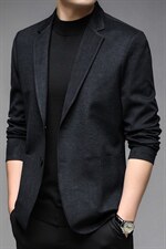 时尚潮流宽松无痕上衣西服中年男士新款商务休闲男装百搭免烫外套，男装西服，电商B212（原钱塘6029）