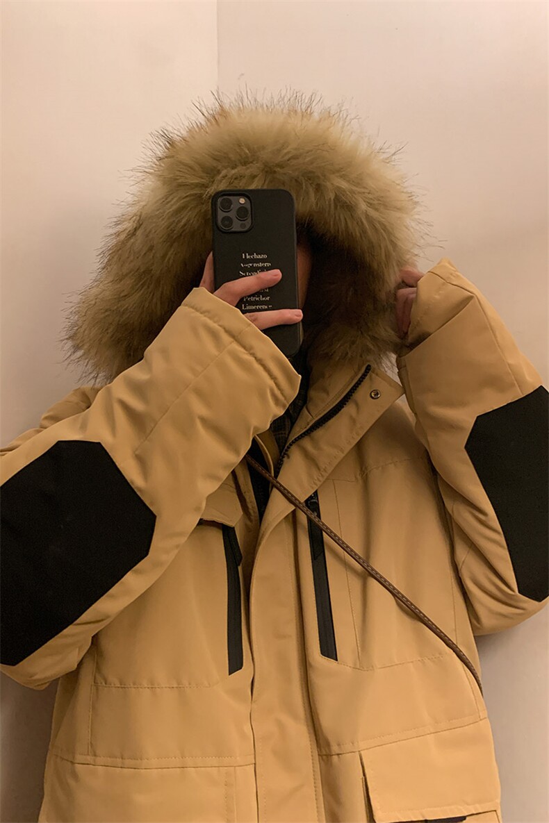 港风2026新品冬季宽松棉服派克服毛领冬装加厚外套D010-P145,男装棉衣,星座717