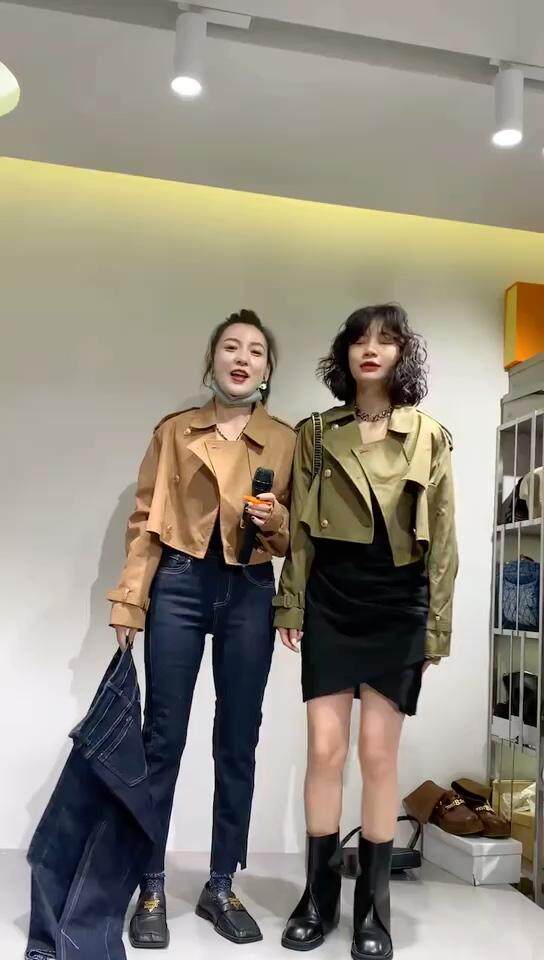 欧货短款风衣，女装风衣，浪漫E点