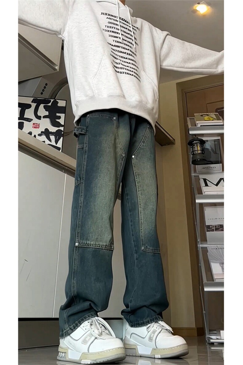 春秋现货伐木工装牛仔裤男宽松直筒GK07-P55-限价68,男装牛仔裤,星座310A-1