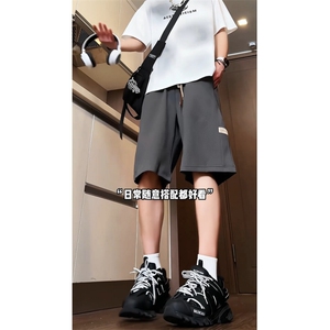 特批现货港风短裤大码五分裤抽绳高街复古短裤DK626-P25图片