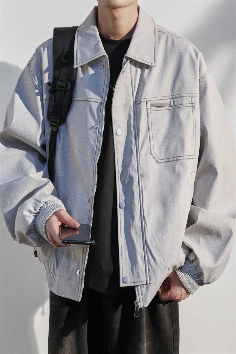 JK8867-P78L-9XL2025秋冬新款大码翻领夹克外套控138,男装夹克,星座109
