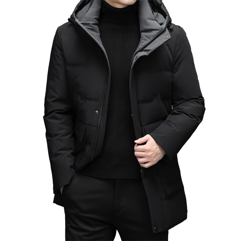 BNDY1001钱塘2020-2中年男士商务休闲连帽简约冬季厚款羽绒服P210,男装羽绒服,钱塘207-2