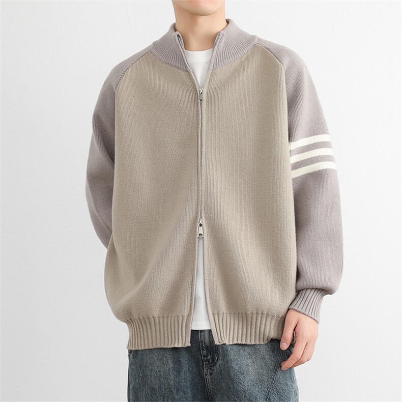 韩版简约毛线衫男秋冬大码潮流宽松针织开衫外套Y7013，男装针织衫/毛衣，星座914