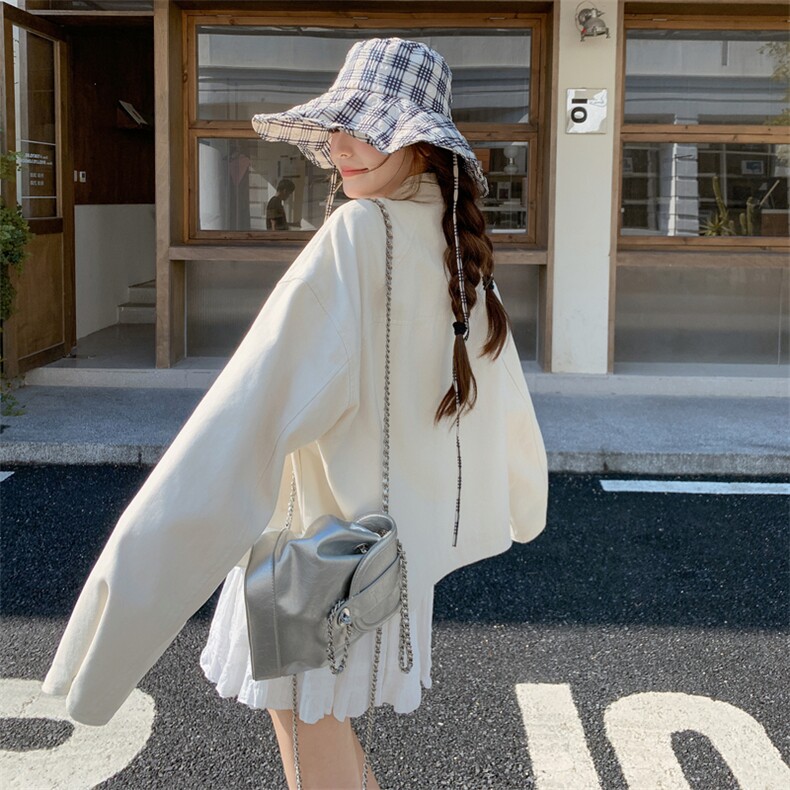 新款拼接工装外套2D014-9081-P145-K218,女装短外套,2D014
