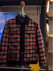 (网图)轻奢格纹羽绒服时尚同款复古百搭秋冬羽绒服313B-KL02-P180，男装羽绒服，星座313B