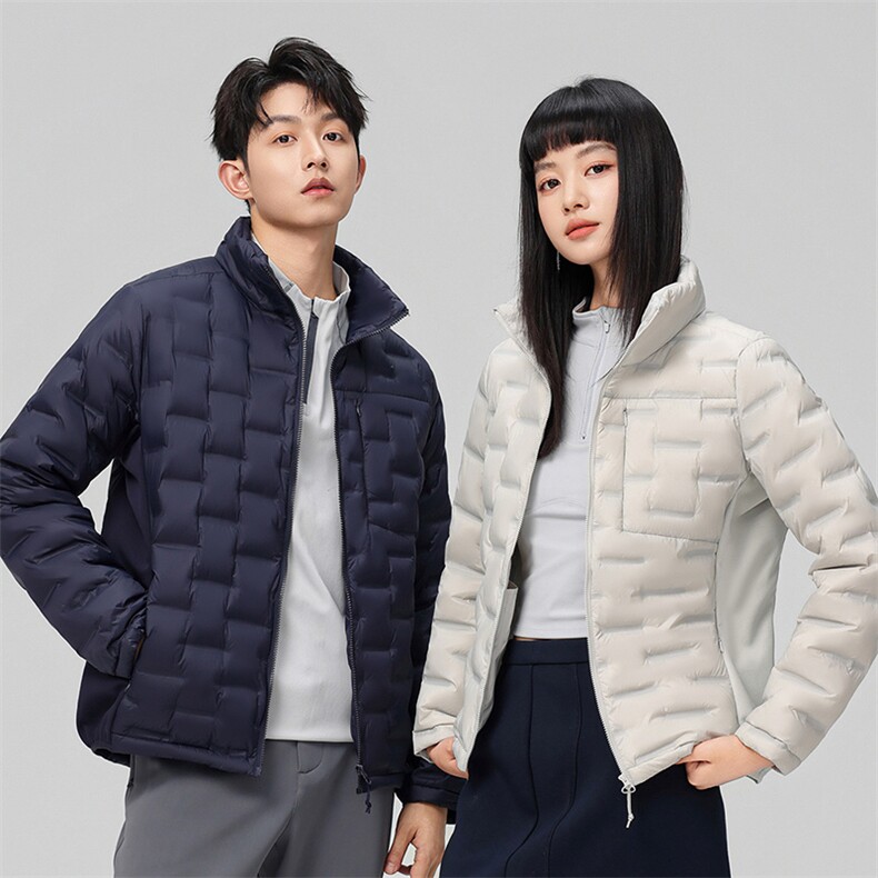新款90绒子轻薄情侣装羽绒服秋冬男女款立领轻薄羽绒服外套图片