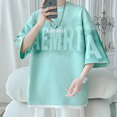 2024夏季新款旋律风车大码菠萝格短袖T恤M-5XHT24397-特P25，男装T恤，电商A022