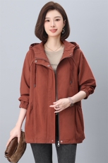 时尚保暖加绒派克服女宽松显瘦外套冬季新款韩版百搭长袖上衣，女装派克服，韩派