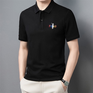 polo衫短袖纯棉男夏季潮牌2023新款半袖上衣宽松翻领t恤男图片