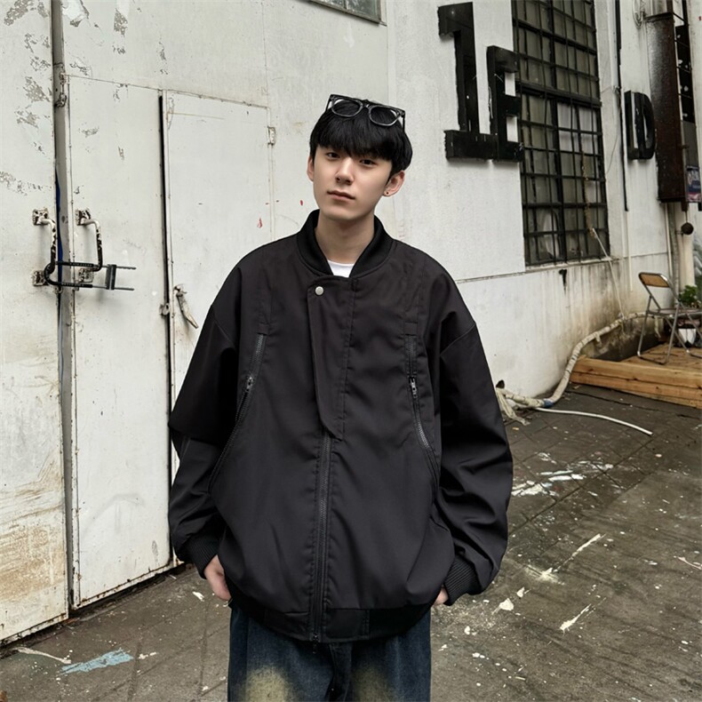 春季新款美式高街棒球服男士潮牌港风飞行夹克外套Jk06-P85控118,男装夹克,星座218-5
