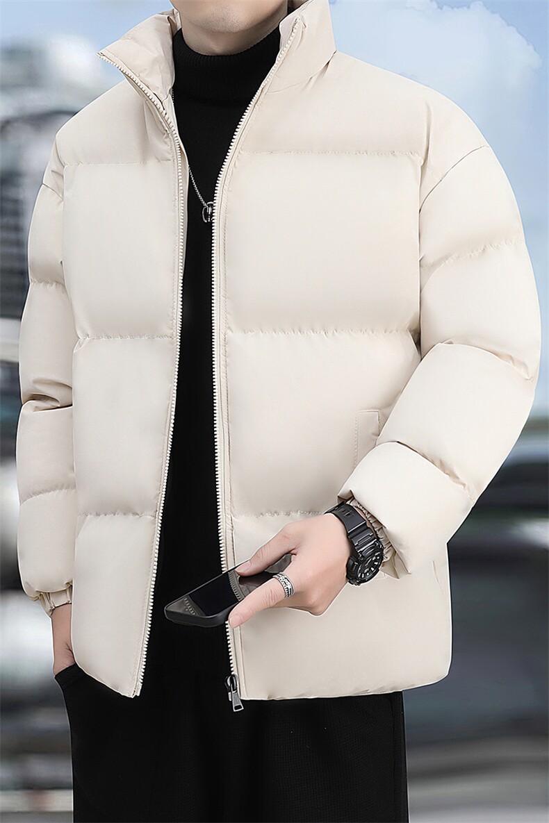 男士棉服秋冬季2024年新款韩版潮流短款加厚棉衣外套休闲棉袄,男装棉衣,电商B212（原钱塘6029）