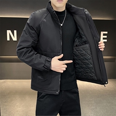 秋冬加棉加厚大码工装外套男士帅气立领夹克时尚棉服ZY802-P65，男装棉衣，星座310B-3