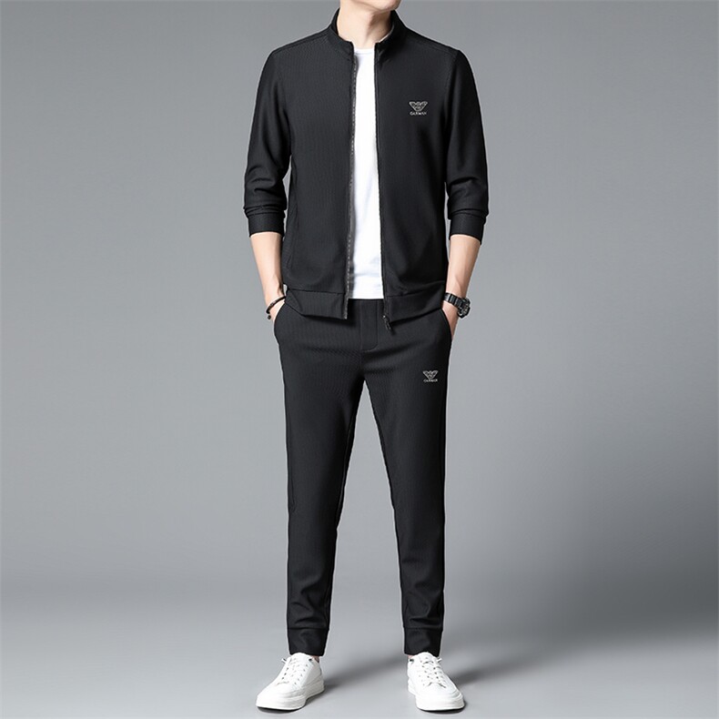 S3093-2钱塘2020-2中青年男士春秋薄款时尚休闲简约百搭卫衣P175,男装休闲套装,钱塘207-2