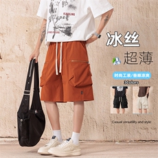 （网图慎用）特批P25无差价冰丝拉链多口袋工装五分裤男DK5825，男装牛仔裤，电商A001