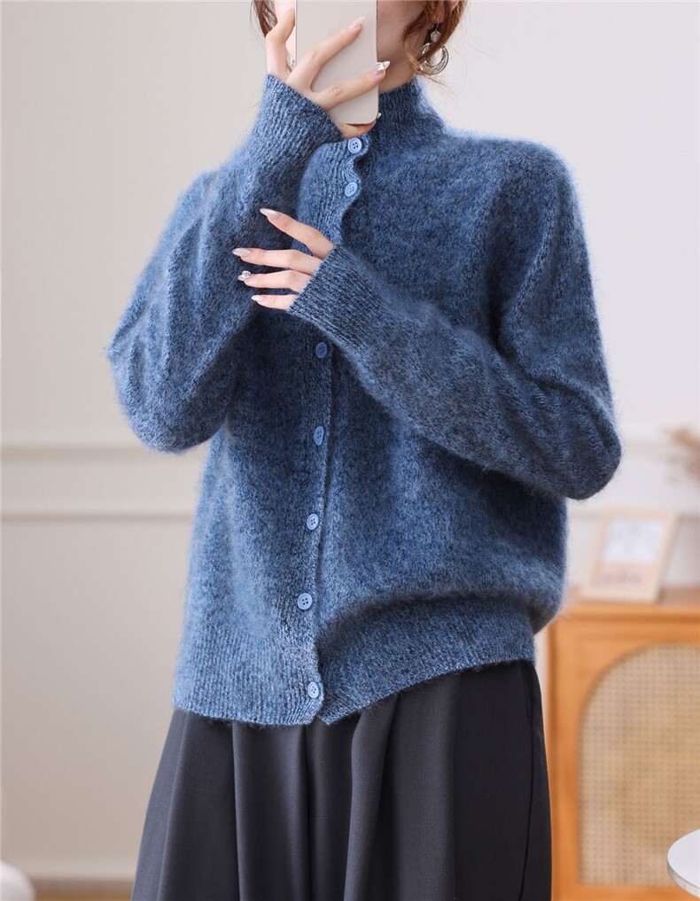2025年秋季时尚百搭通勤简约休闲开衫，女装羊毛衫，晨旭羊绒