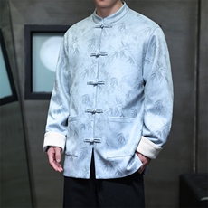 2025秋季新款麂皮绒烫金复古风盘扣夹克外套JK1818-P110，男装夹克，电商A021