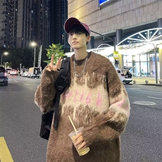 日系复古温柔软糯毛衣男小众设计感慵懒风情侣针织衫M5604-P55，男装针织衫/毛衣，星座1109-3