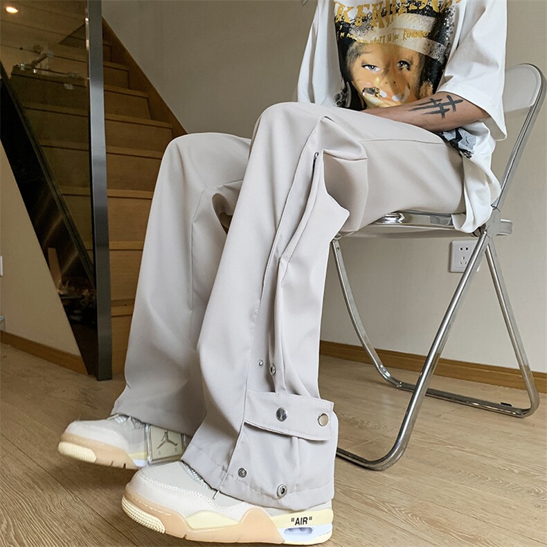 冲锋裤男夏季户外机能风排扣裤子美式高街直筒休闲长裤K6503-P35,男装休闲裤,星座512-4