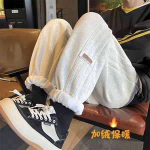 加绒加厚休闲束脚运动卫裤 KK380 P55 控 78图片