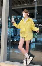 OUGNI春装新款水洗衬衫，女装衬衫，OGENI 欧葛妮