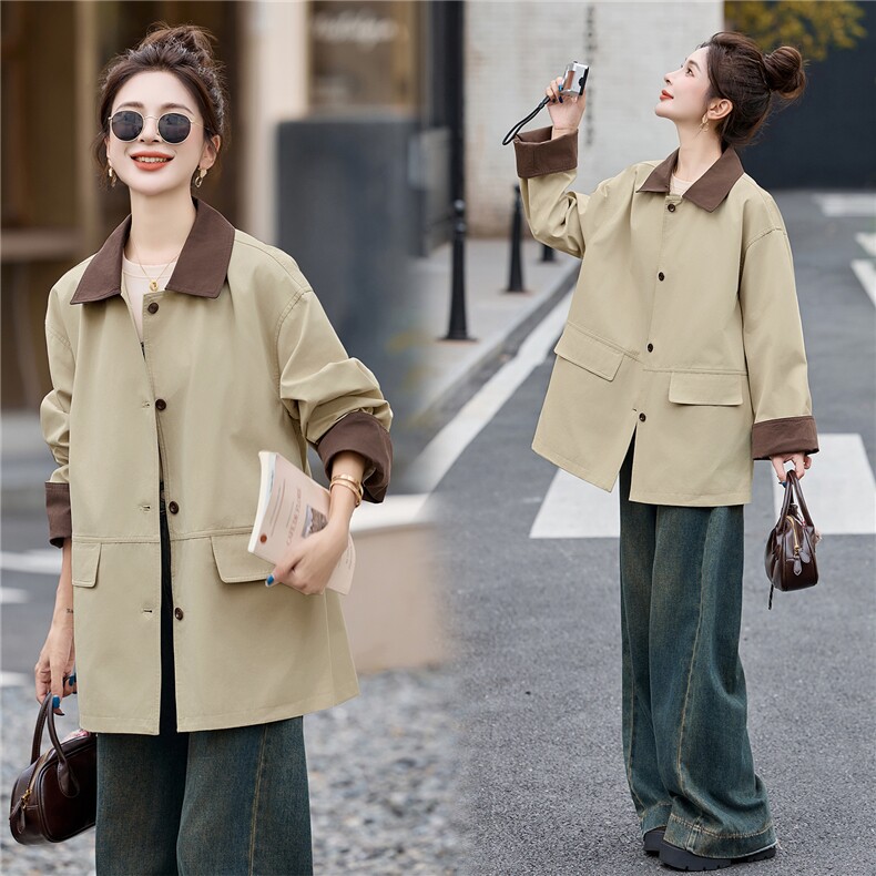 现货2025秋装新款风衣，女装风衣，木子恋