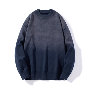 水洗纯棉！圆领扎染毛衣 青少年宽松休闲打底衫MY6618P85,男装针织衫/毛衣,星座914