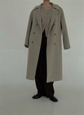 冬季·双排扣翻领双面羊绒大衣，其它，hello september