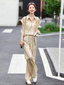 夏季穿搭时尚套装女2025夏装新款洋气减龄显瘦休闲百搭两件套潮图片