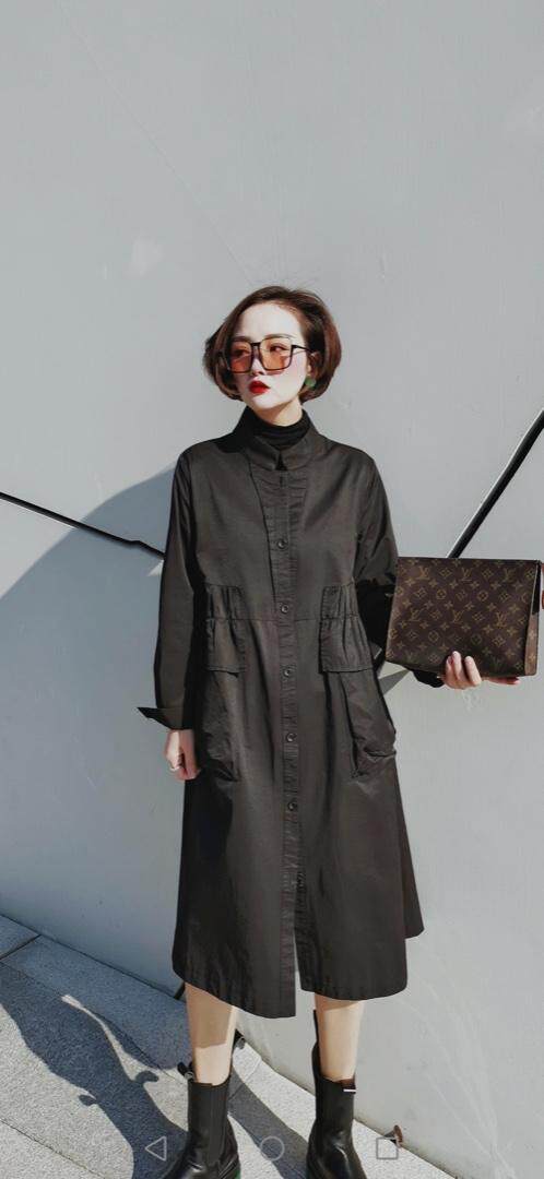 2022春季立领休闲风衣，女装风衣，芷箐伊苑