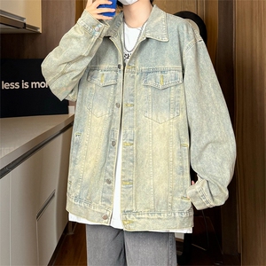 现货 55.6棉34.3聚酯纤维10.1粘纤男女牛仔夹克外套潮 NCF66-P80图片