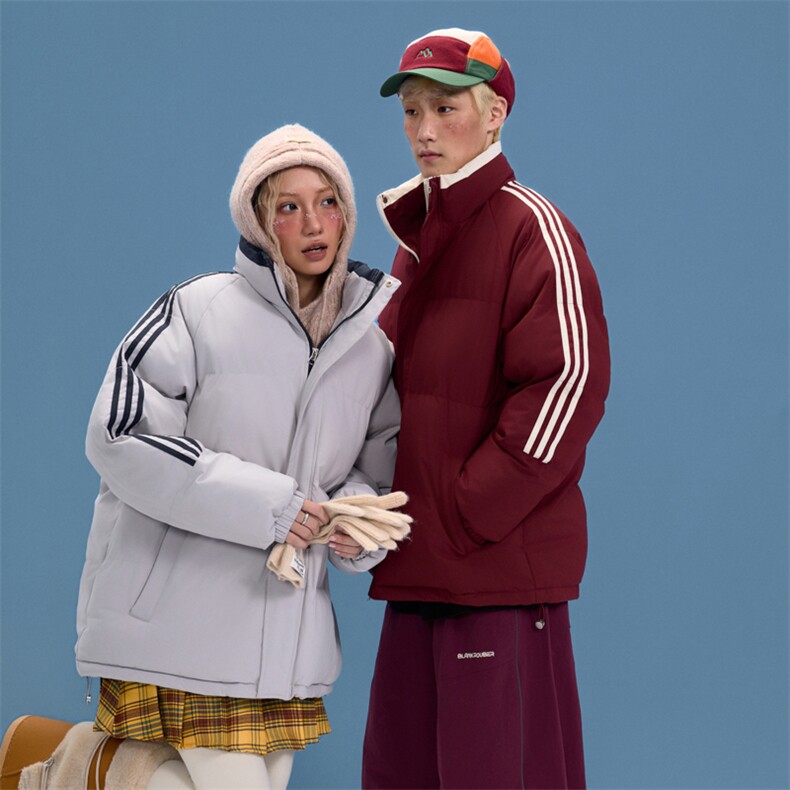 ！冬季条纹五防立领加绒加厚棉衣情侣撞色棉服外套MY7777-P68,男装棉衣,星座610B-1