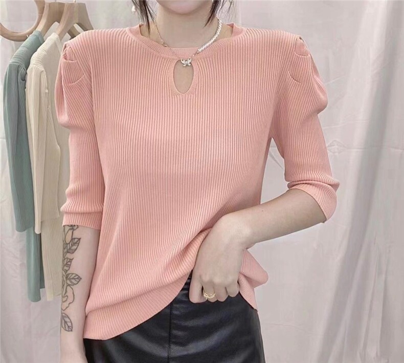 圆领公主袖针织衫，其它，魅力元素