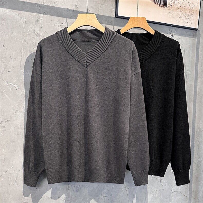 1506-1/GM030/P50宽松V领毛衣男潮秋冬季针织衫韩系,男装针织衫/毛衣,星座1506A