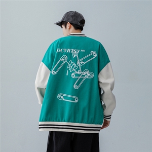 26春季款潮流休闲宽松情侣刺绣夹克外套 JK9107 /P30图片