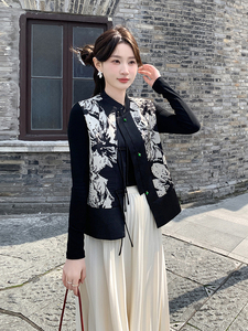 春季新款中式风格女装马甲 优雅显瘦 时尚百搭图片