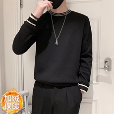 圆领套头新款卫衣青春气质加绒秋冬休闲男时尚修身型潮T553-P38，男装卫衣，星座1116A-2（原606A-1）