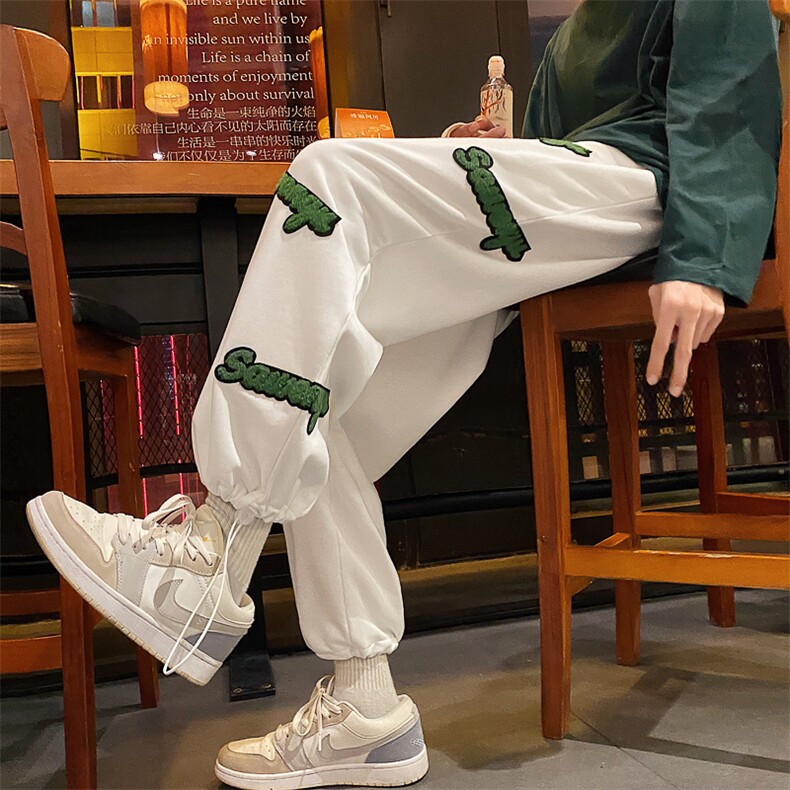 特P35控68秋季港风潮牌毛巾绣束脚裤休闲卫裤K2206,男装休闲裤,电商B370