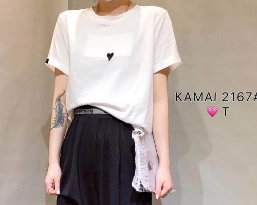 五色压花T恤，女装T恤，卡麦