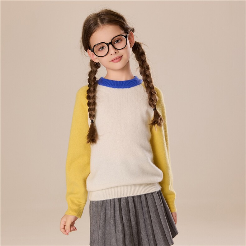 秋冬男女同款时尚百搭通勤儿童羊绒衫2025新款童装儿童毛衣，童装儿童羊绒衫，跳跳羊儿童羊绒衫