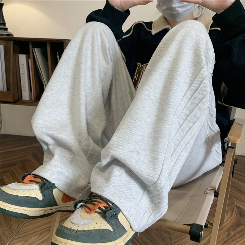 秋季新款条纹压褶卫裤大码M~5XL XZ604-KP93-P50控68图片