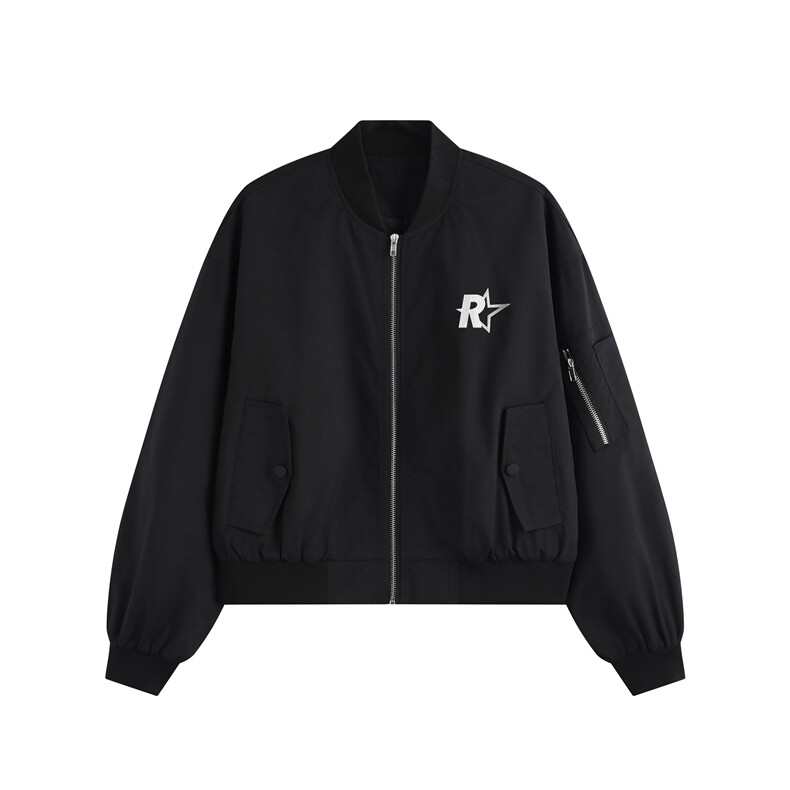 新款平铺五角星印花侧边袖口袋棒球服外套A247-TPF6051 特批65图片