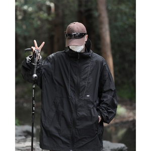 冲孔透气高质量防晒衣男夏季薄款设计感连帽防晒服外套 JK930图片