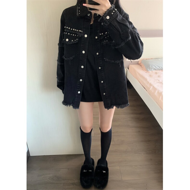 【有货】cleanfit毛边牛仔外套男款美式高街工装夹克CT01LL-P65,男装夹克,星座1007（原301D）